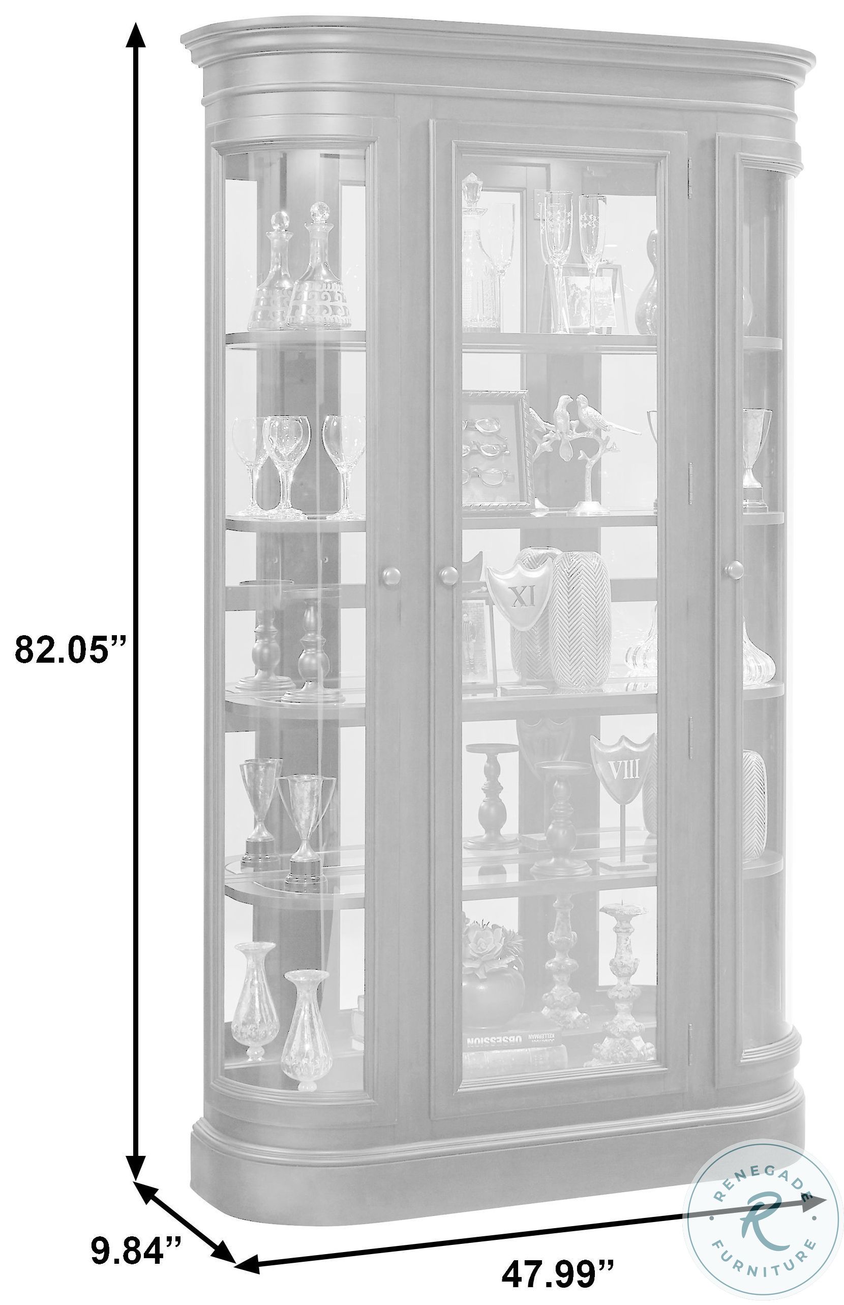 P021703 Brown Curio From Pulaski Coleman Furniture