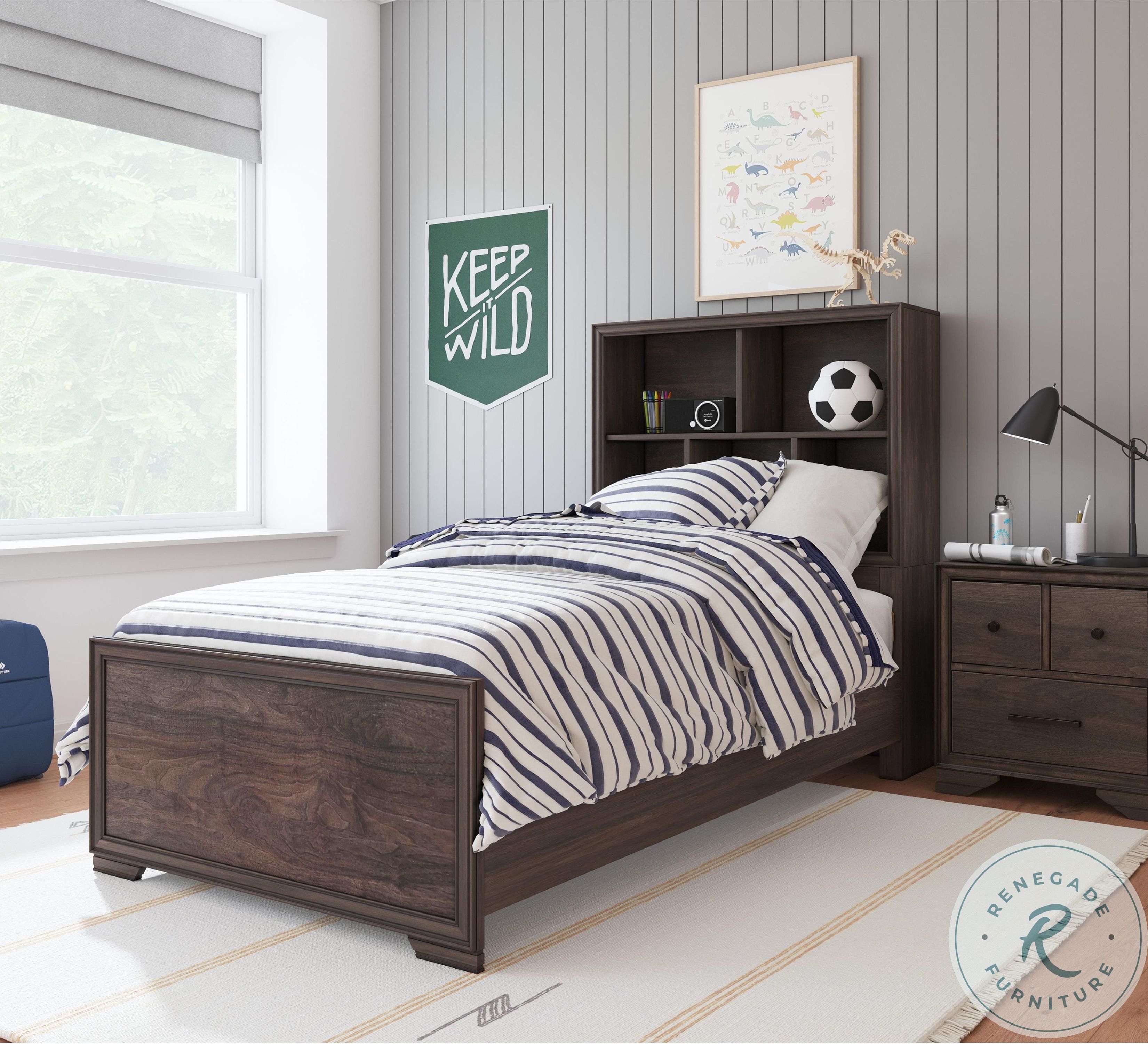Granite Falls Espresso Brown Youth Bookcase Bedroom Set