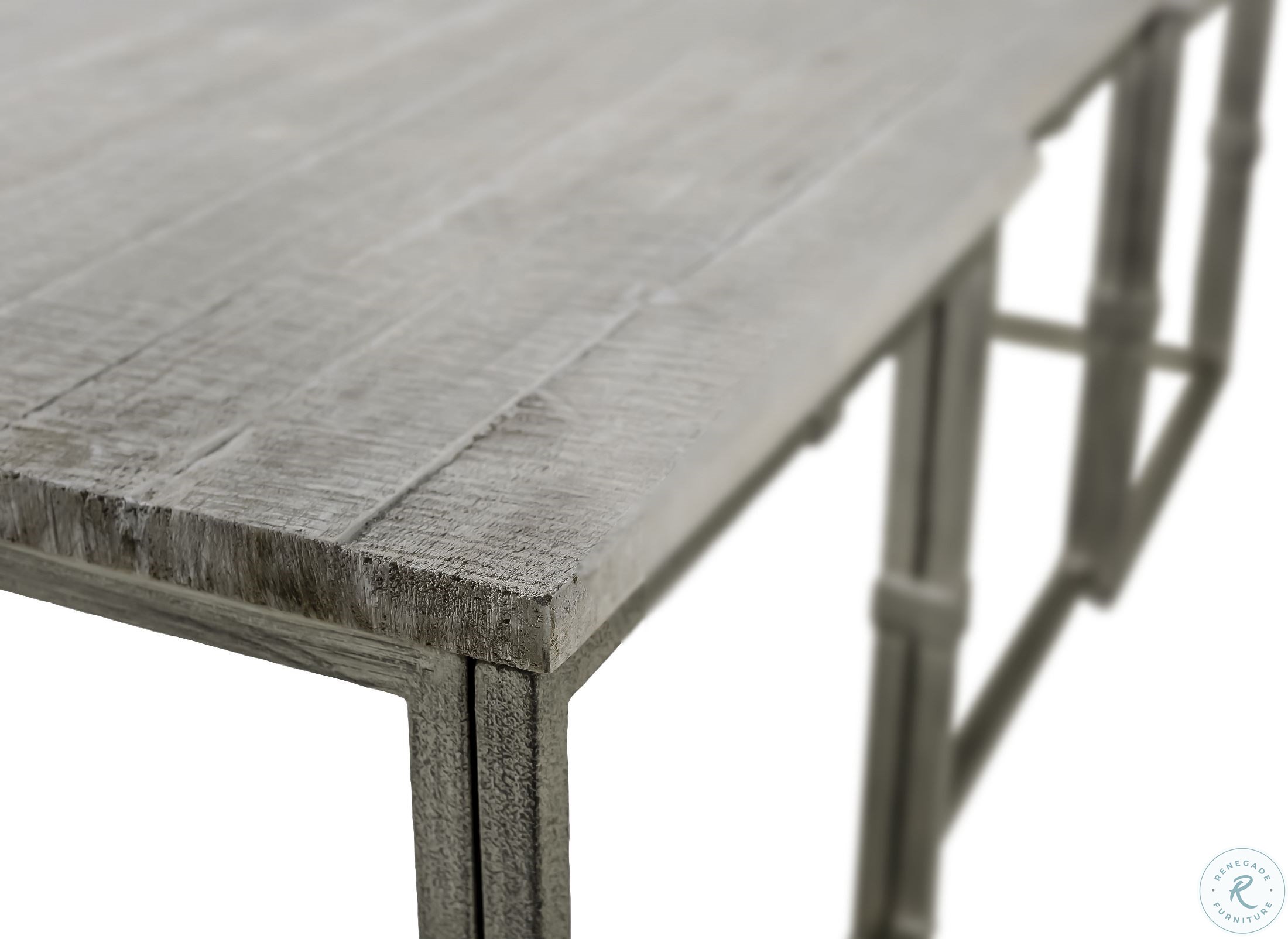 Alden Brushed Silver Large Rectangular Coffee Table HomeGalleryStores