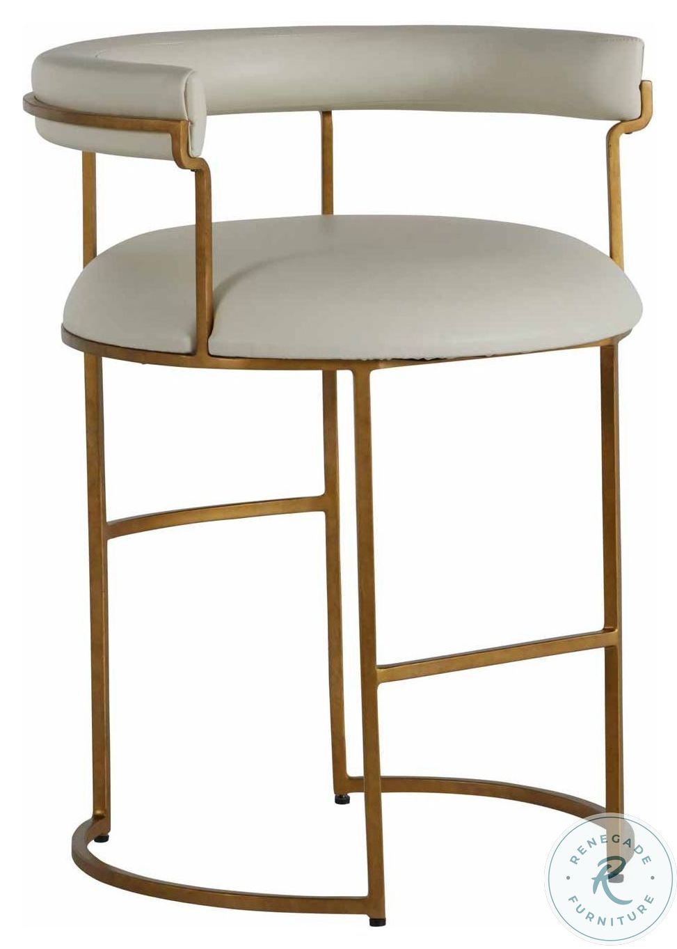 Mack White Leather Counter Height Stool SCH