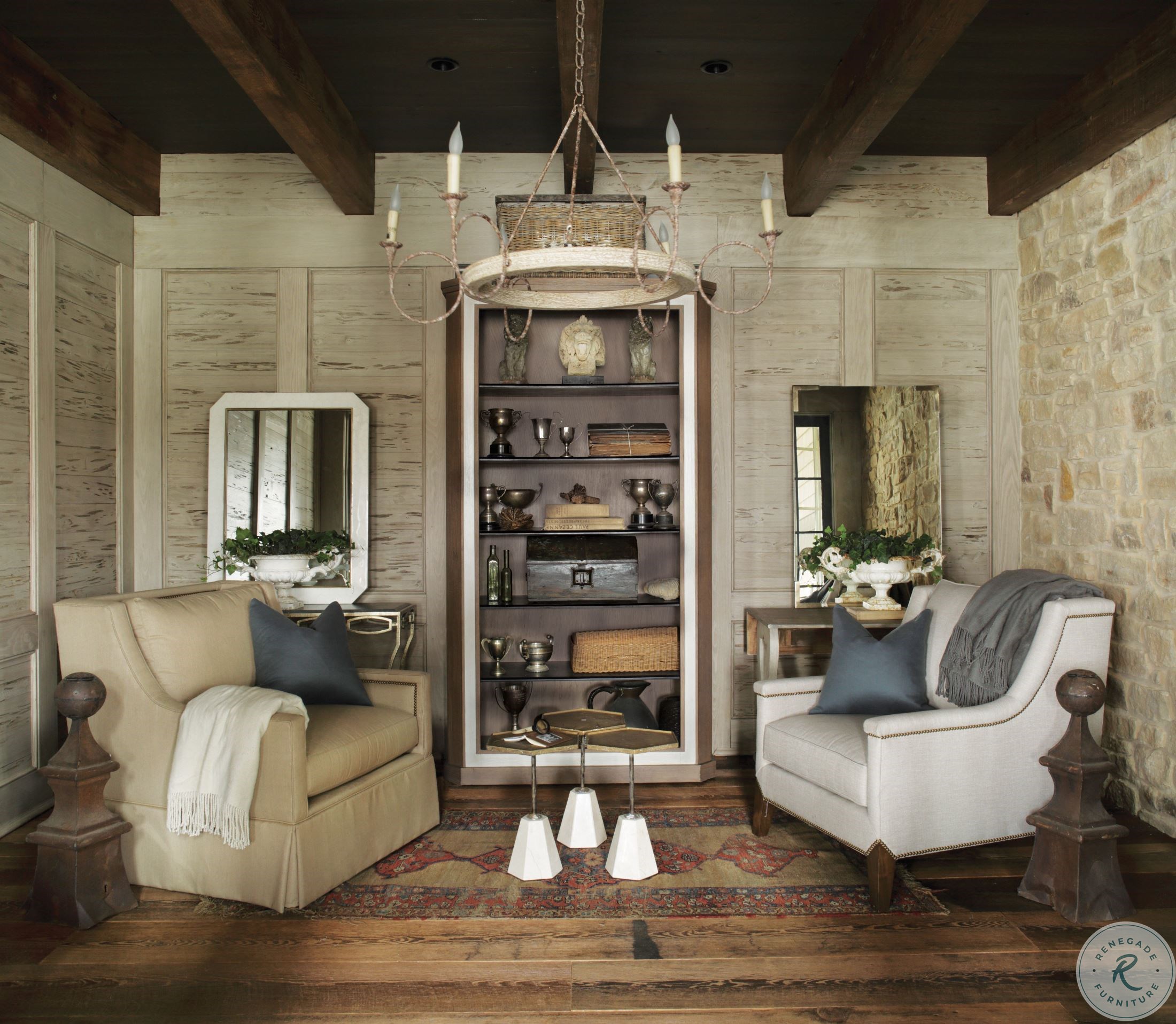 Lucinda Brass and Marble Accent Table SCH270275