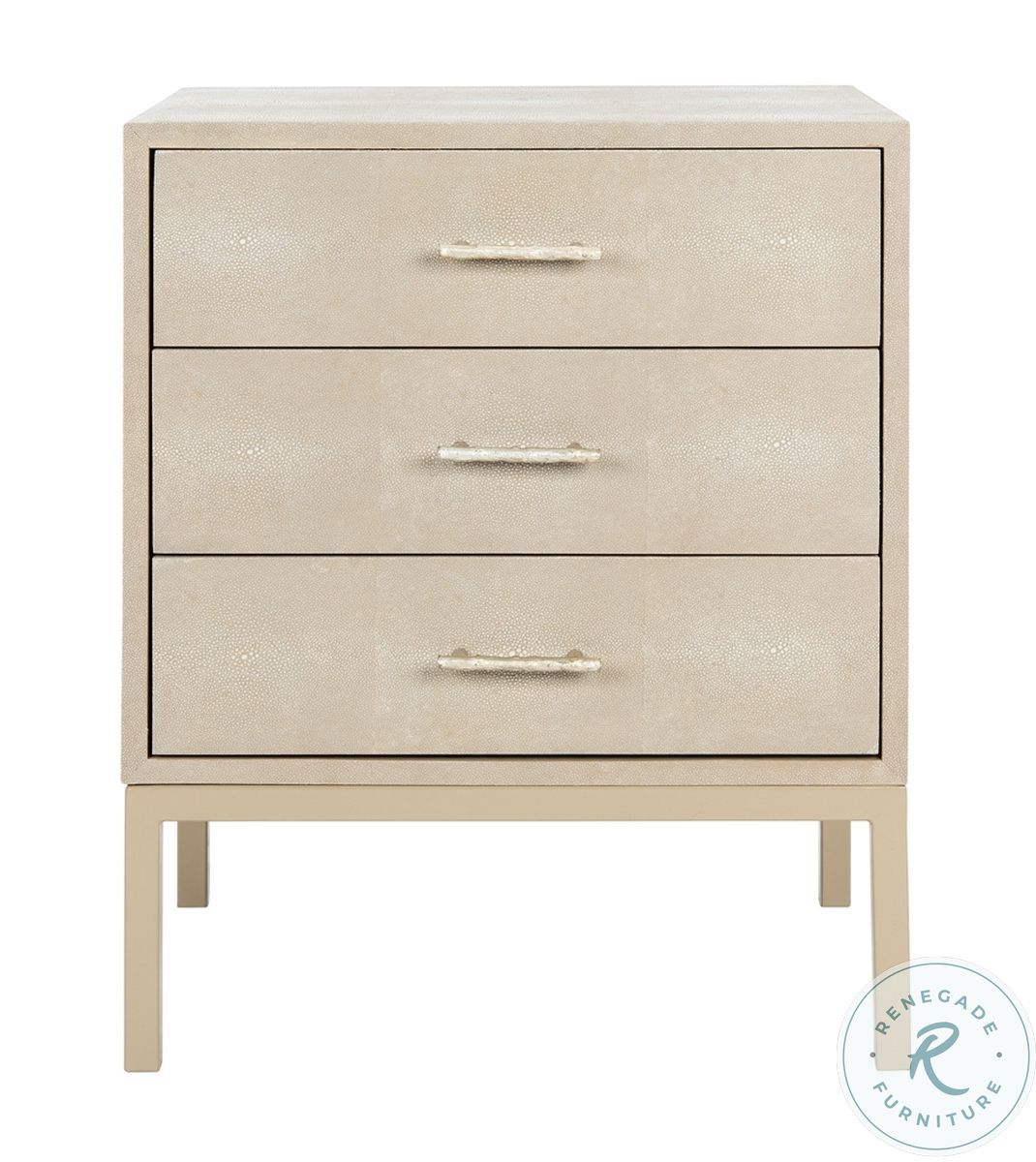 Camden Natural Faux Shagreen Nightstand SFV1501B