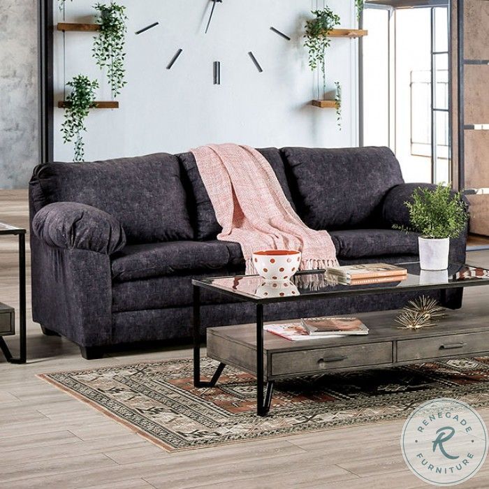 Keswick Charcoal Sofa From Furniture of America | Home Gallery Stores