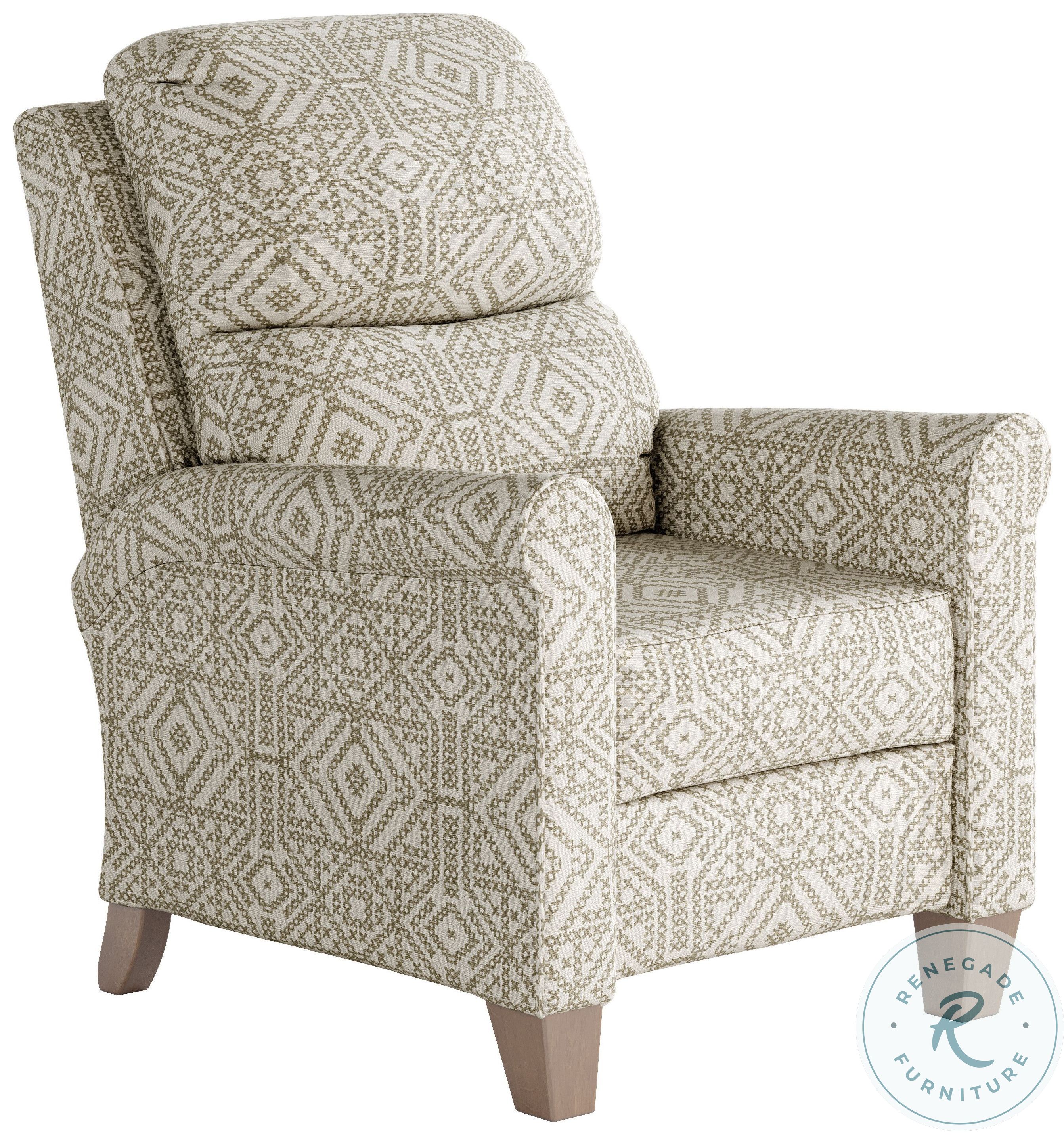 Pep Talk Cross Stitch Wheat 38" Wide Hi Leg Recliner From Southern