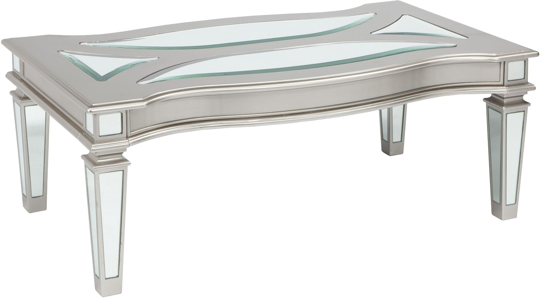 Tessani Silver Rectangular Occasional Table Set