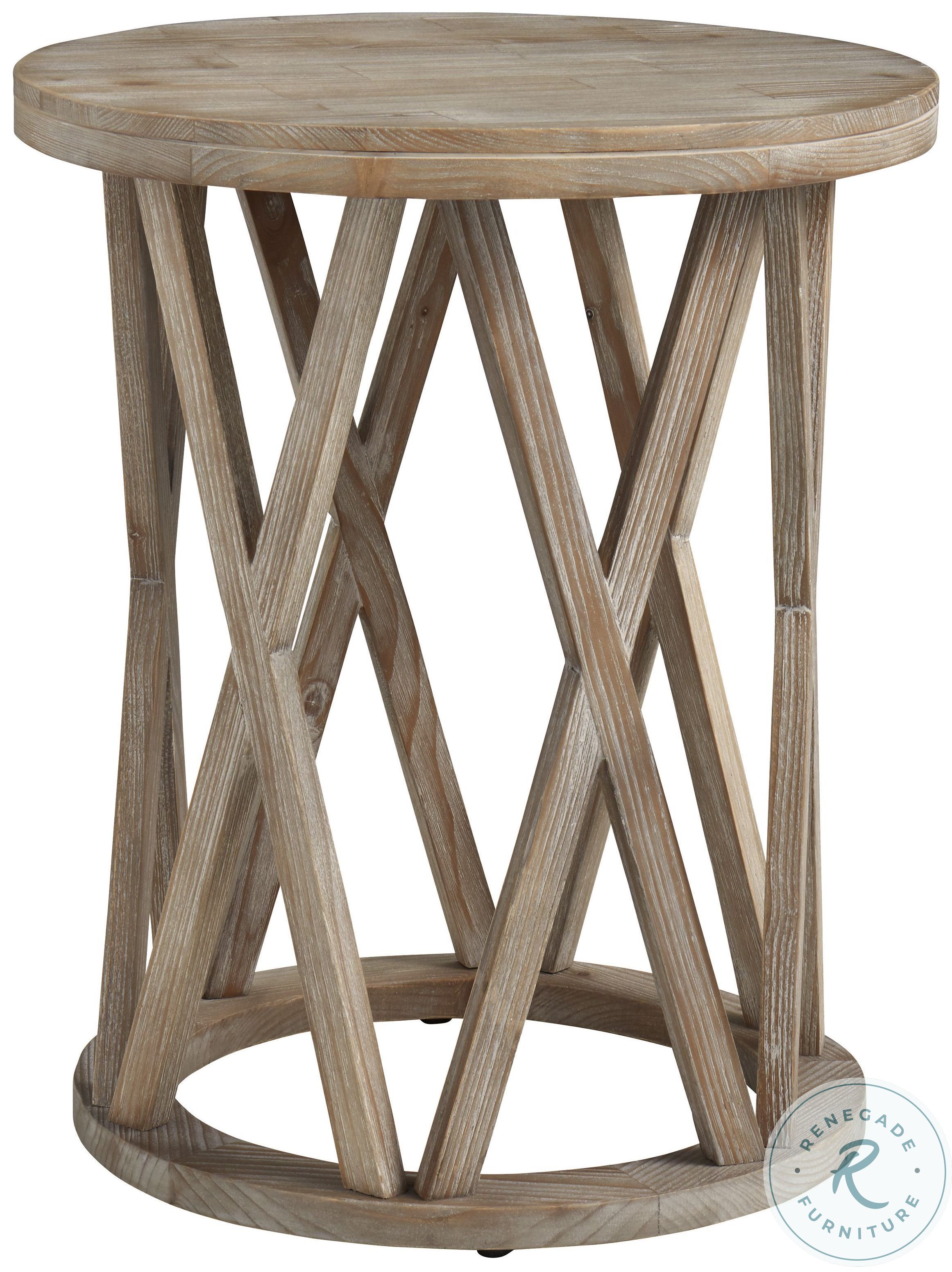 Glasslore Light Grayish Brown End Table T9216