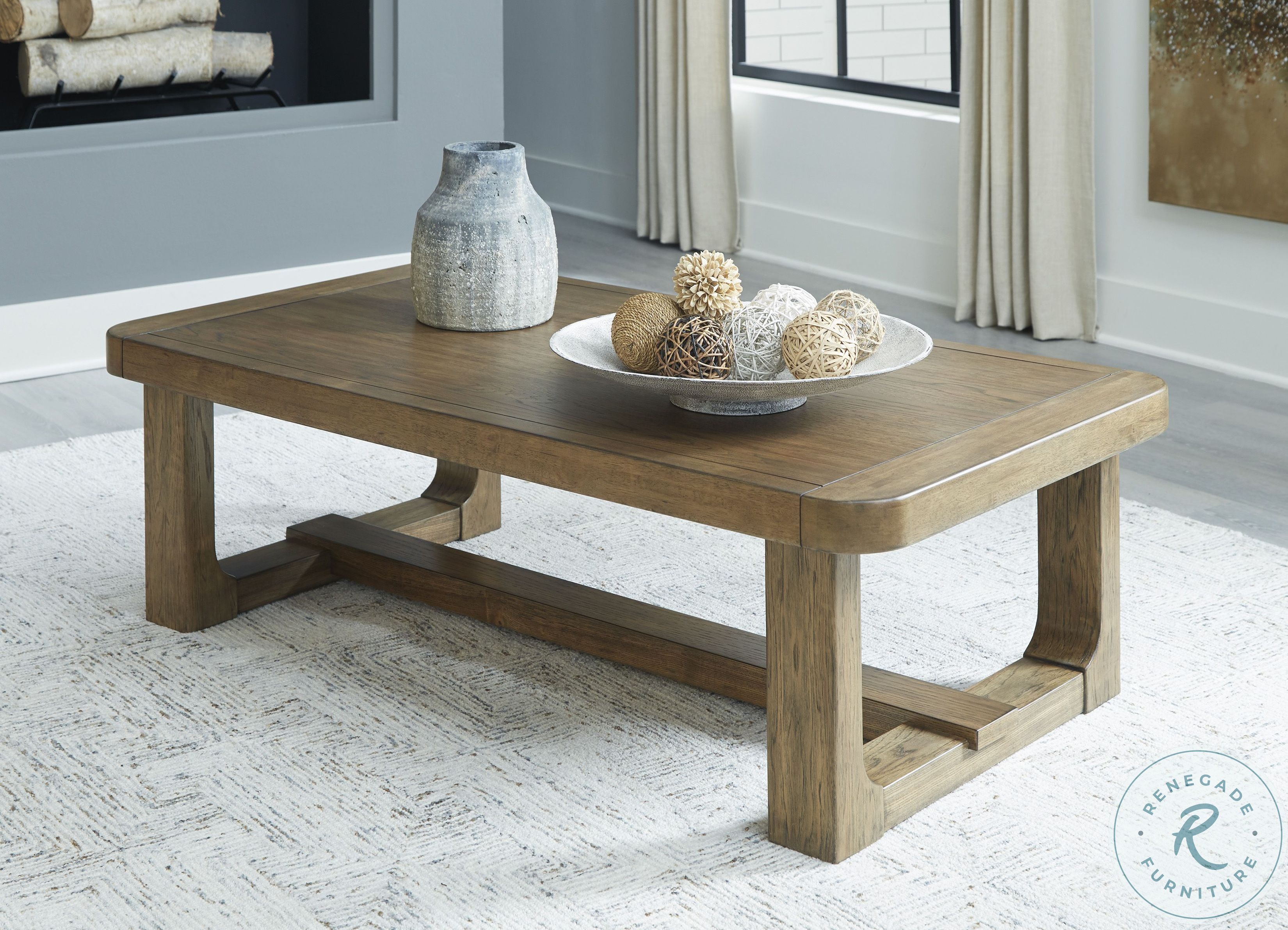 Cabalynn Light Brown Coffee Table From Ashley Furniture Coleman Furniture
