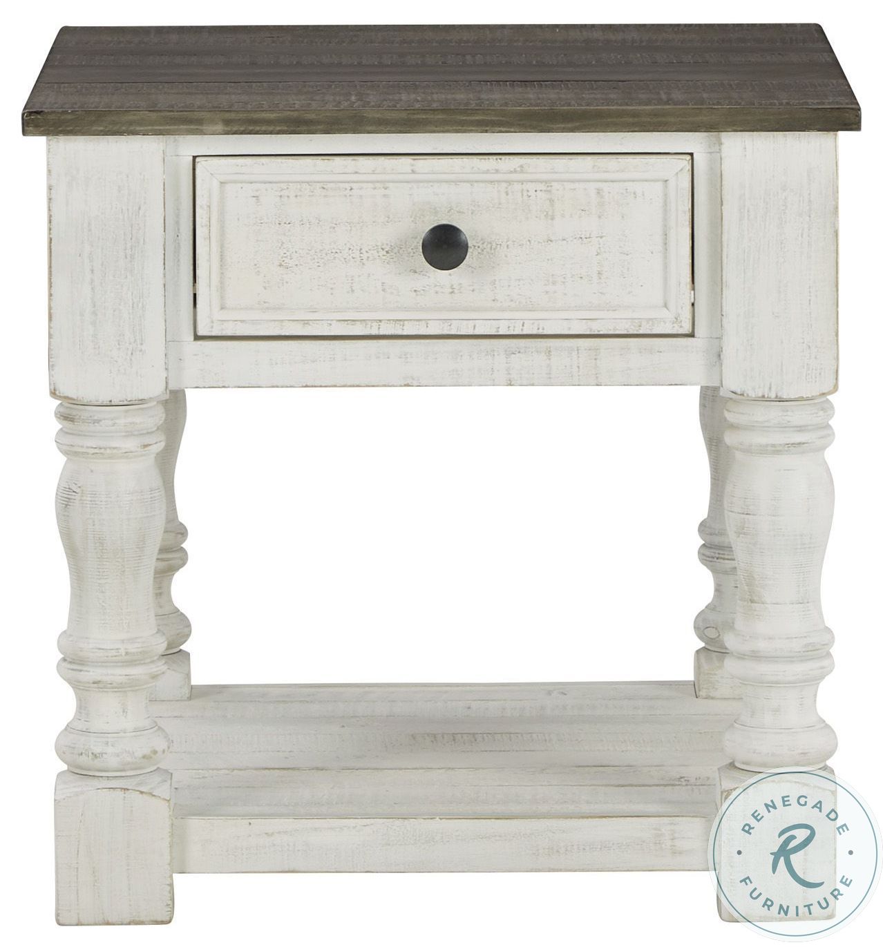 Havalance White And Grey Lift Top Occasional Table Set