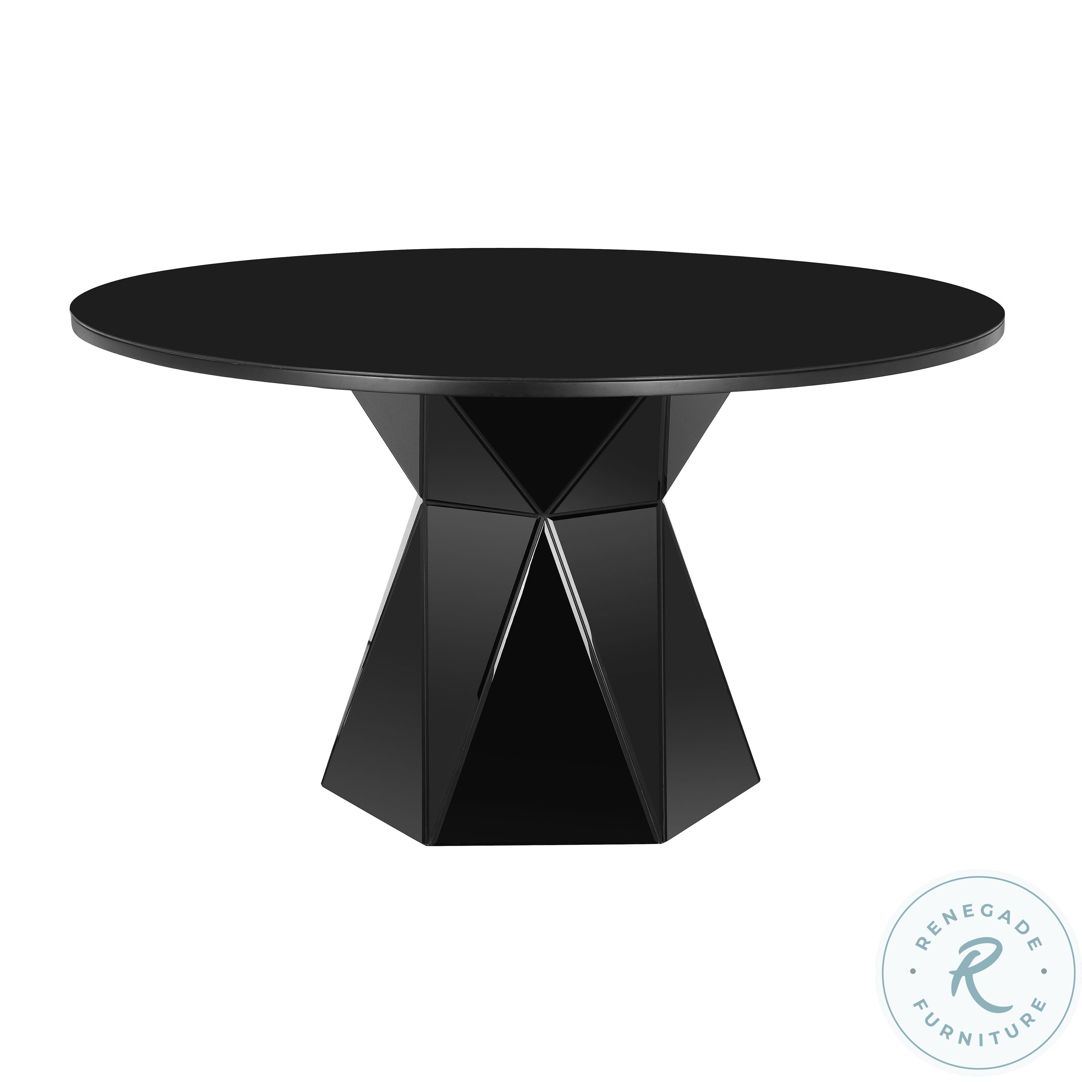 Iris Black Glass Dining Room Set from TOV Coleman Furniture