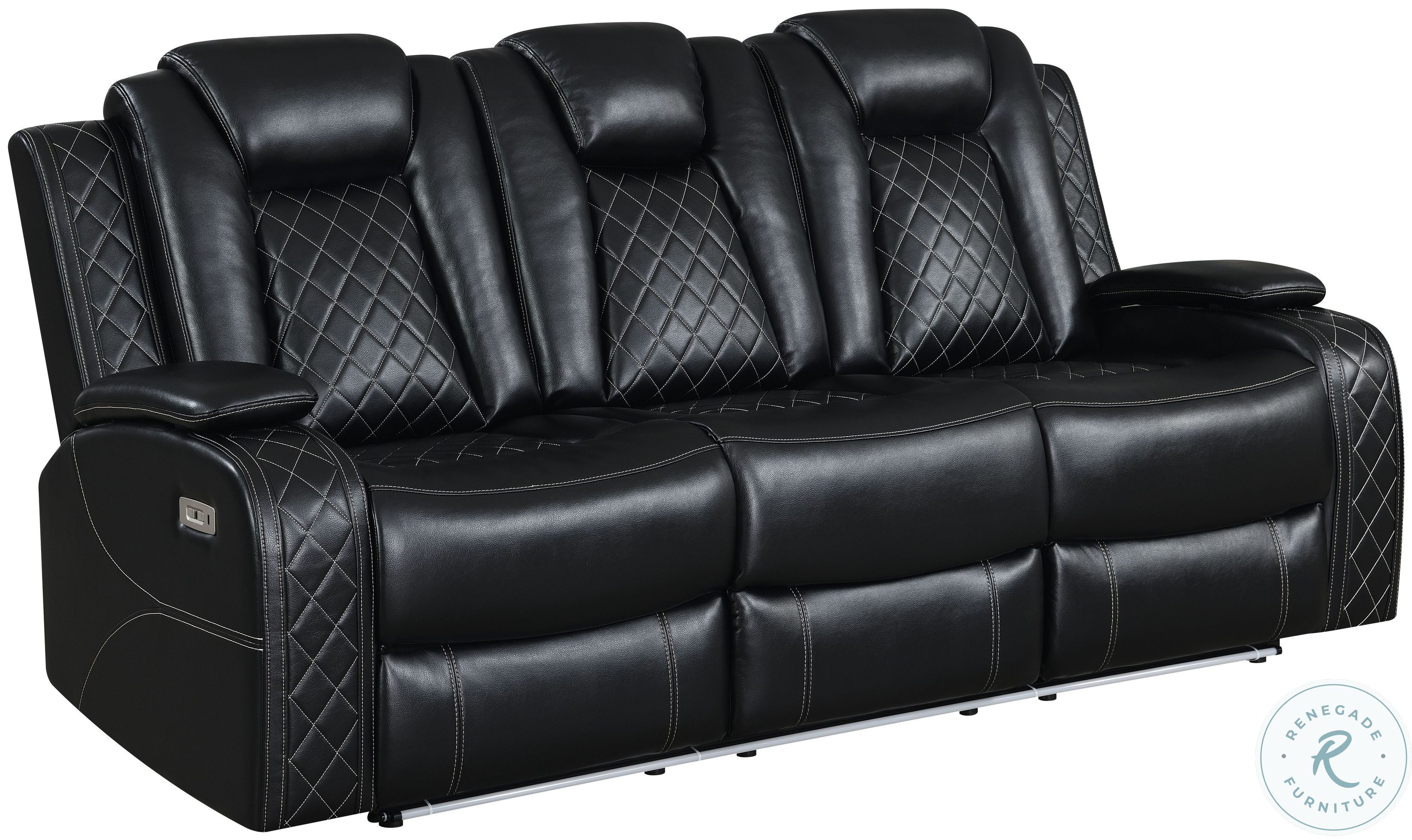 Orion Black Reclining Sofa U176930BLK