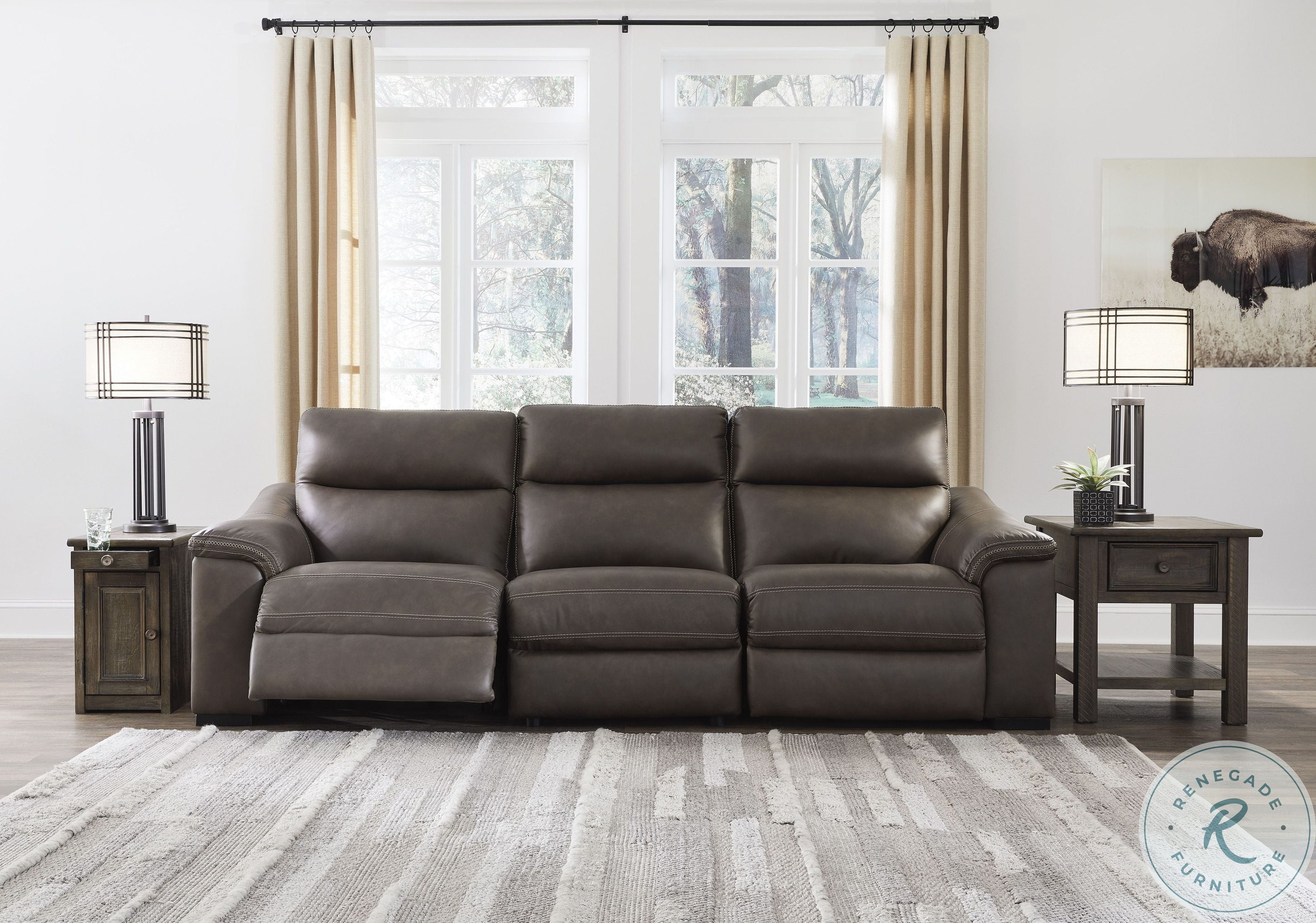 Salvatore Chocolate Power Reclining Modular Sofa From Ashley Furniture