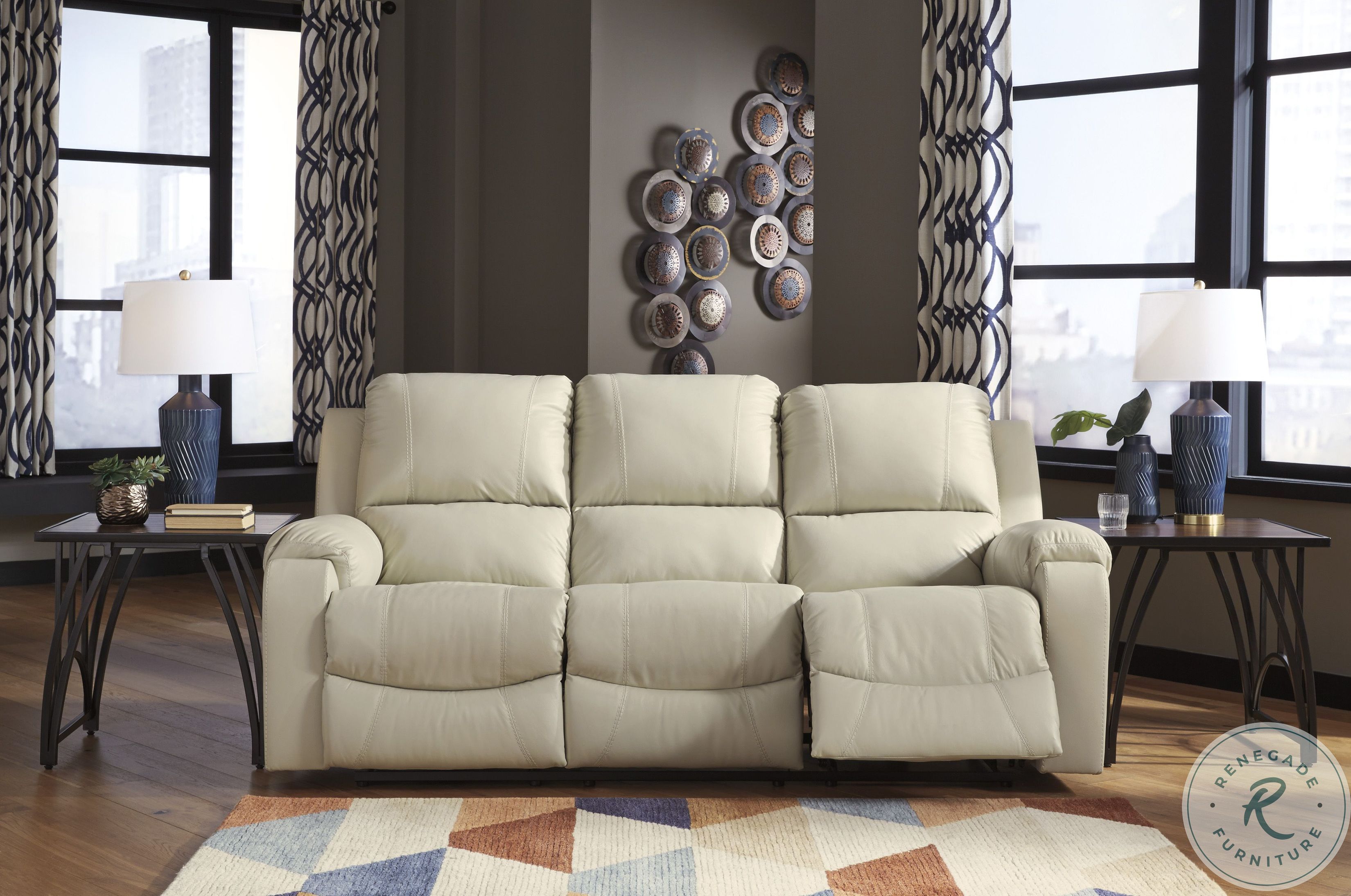 Rackingburg Cream Power Reclining Sofa U3330287
