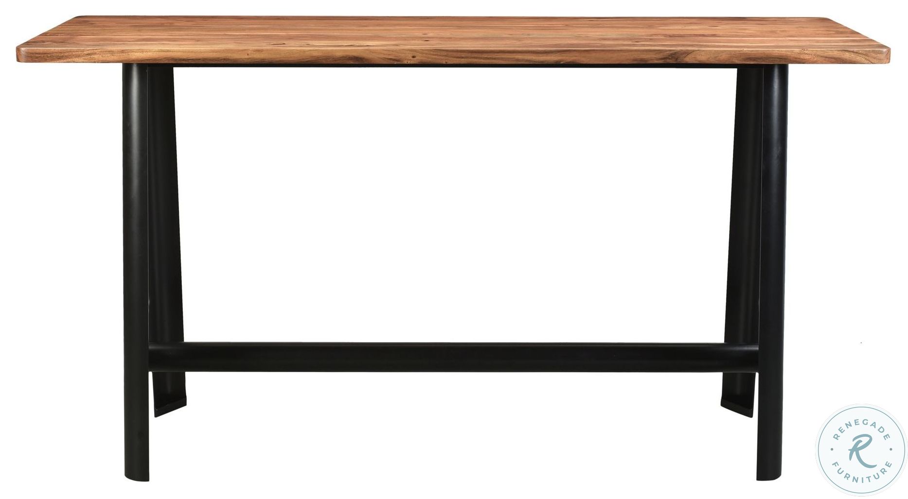 Craftsman Caramel and Matt Black Bar Table UH101624