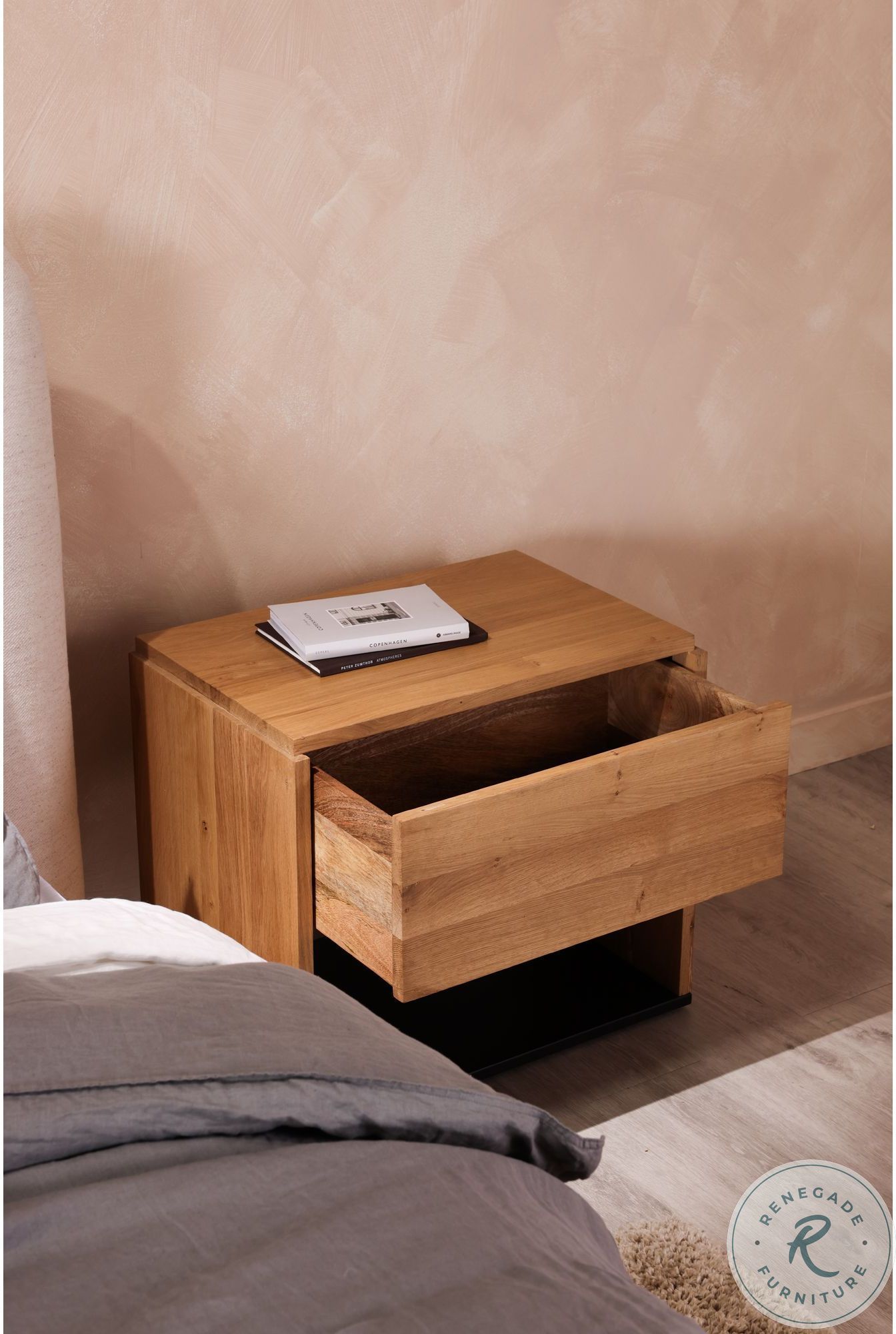 Quinton Natural Oak Nightsand From Moes Home Coleman Furniture