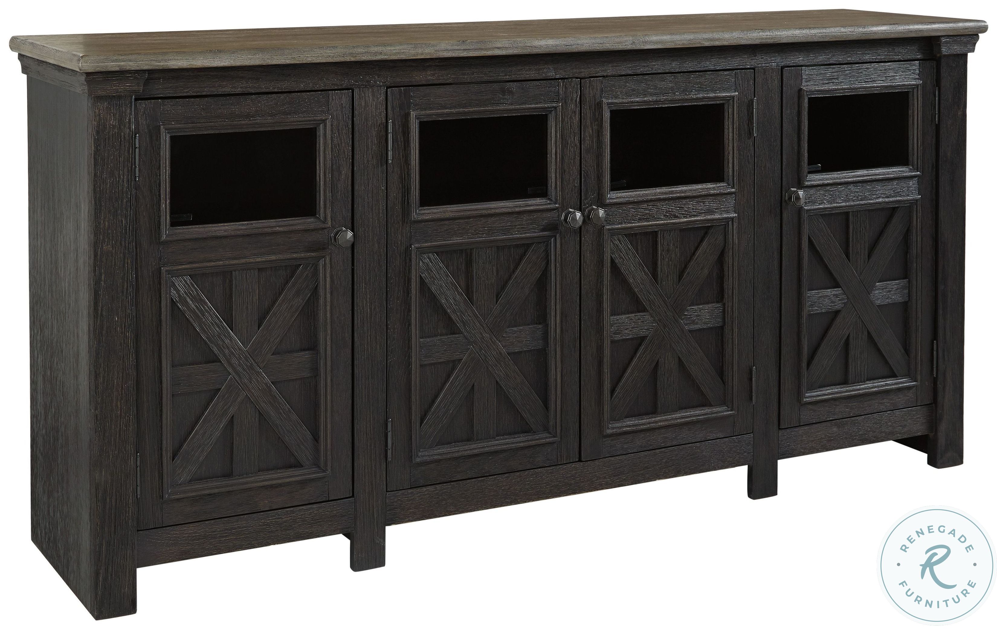 Tyler Creek Black And Gray Extra Large TV Stand