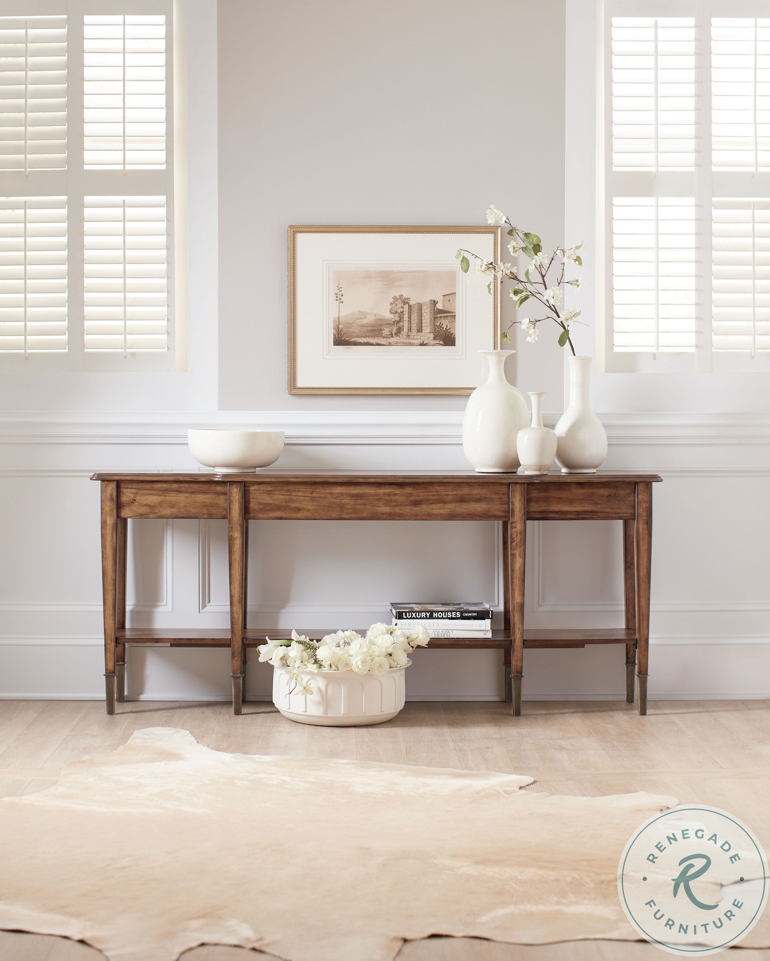 Skinny Medium Wood Console Table | HomeGalleryStores.com | 5660-85001-MWD