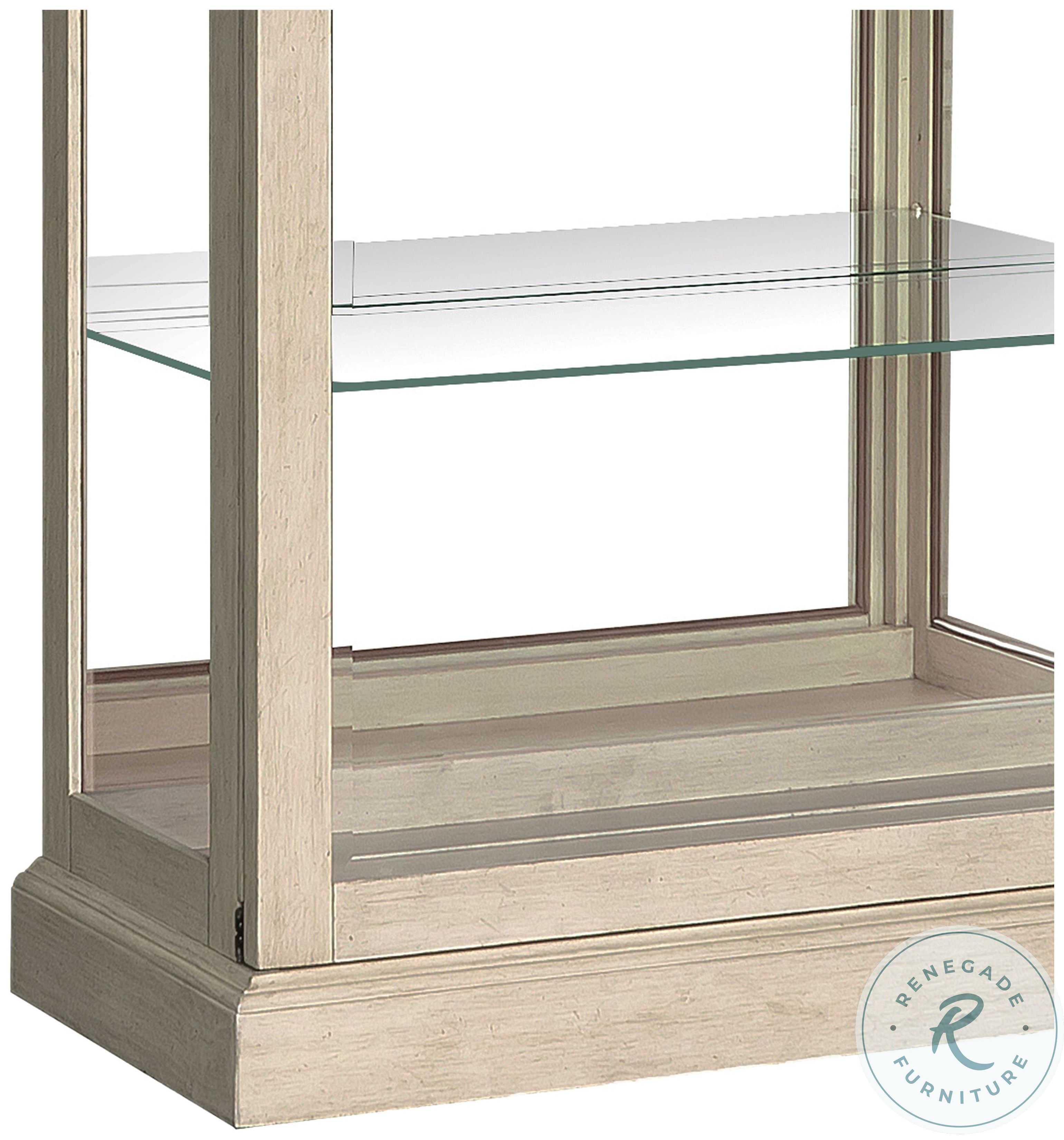 P021742 Cream Sliding Door Curio From Pulaski Coleman Furniture