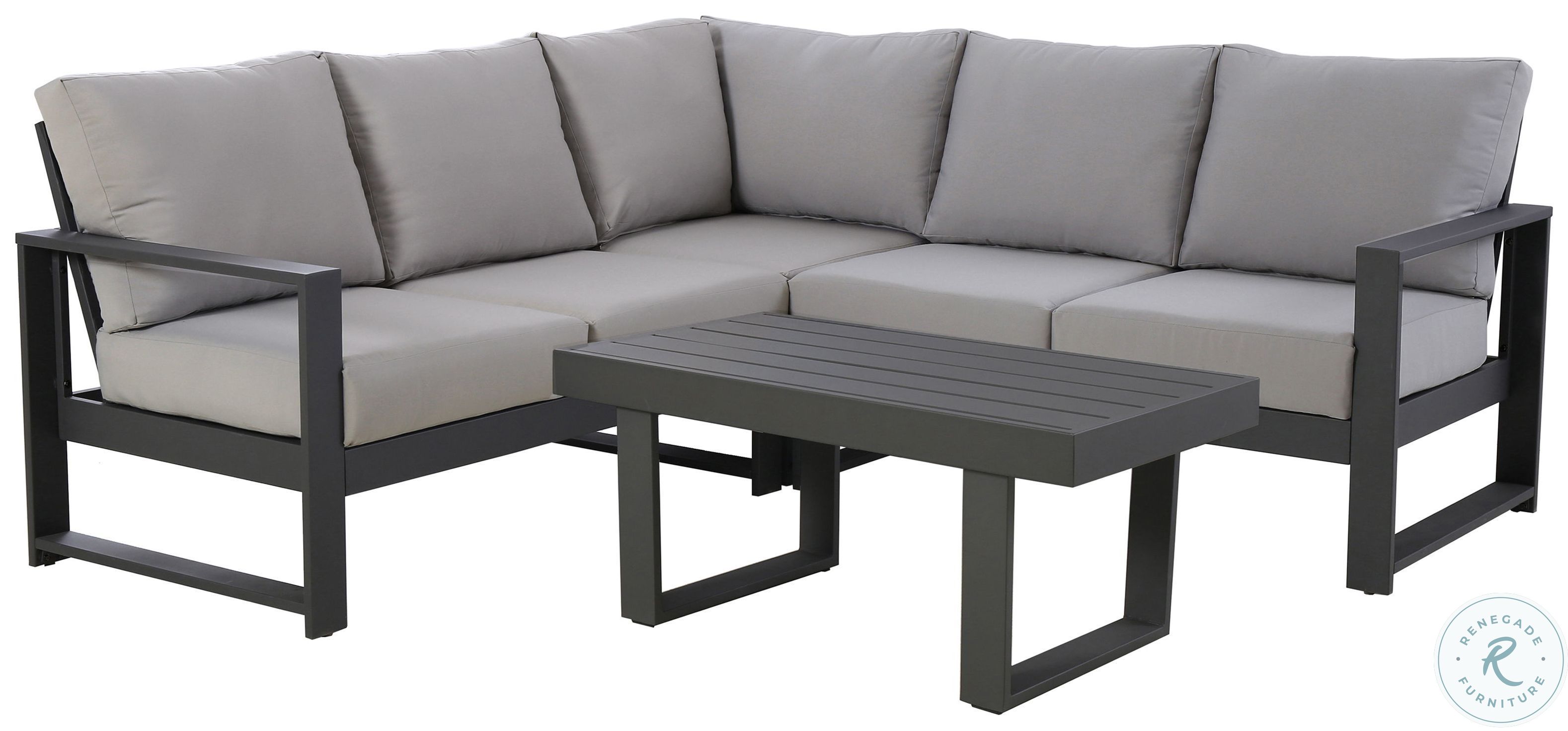 DSD471OUTK2 Gray Modern Metal Outdoor Conversation Set