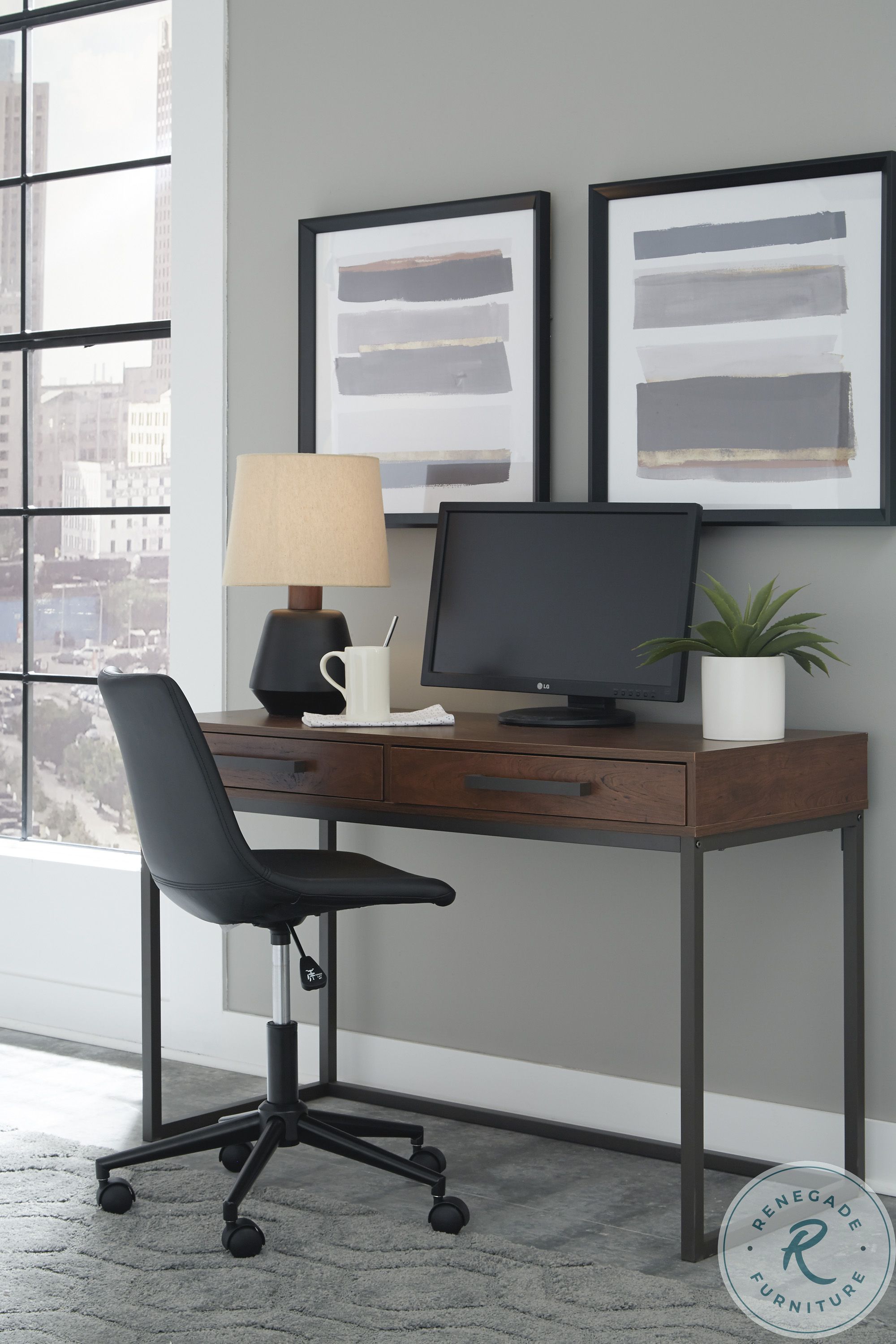 Horatio Dark Brown Home Office Desk Z1610999
