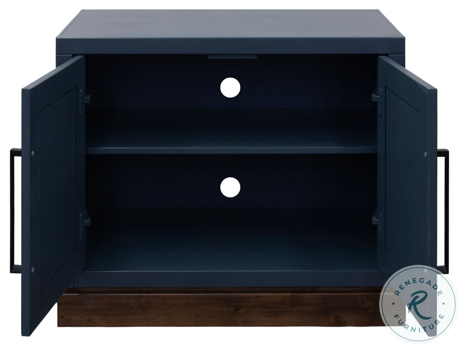 Nora Modular Blue Denim And Whiskey 2 Door Cabinet Legend