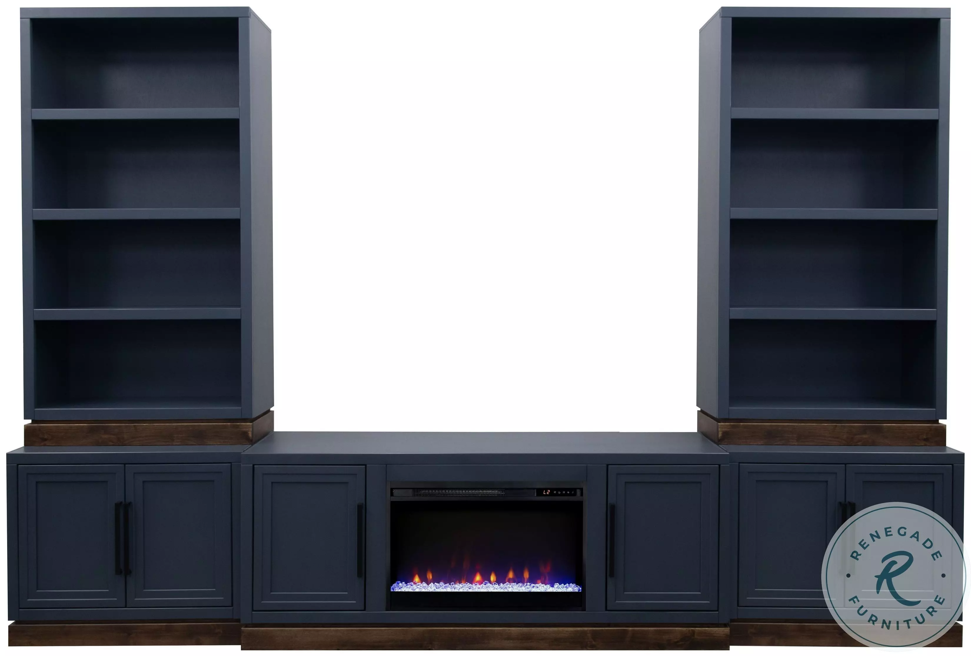 Nora Modular Blue Denim And Whiskey 2 Door Cabinet Legend