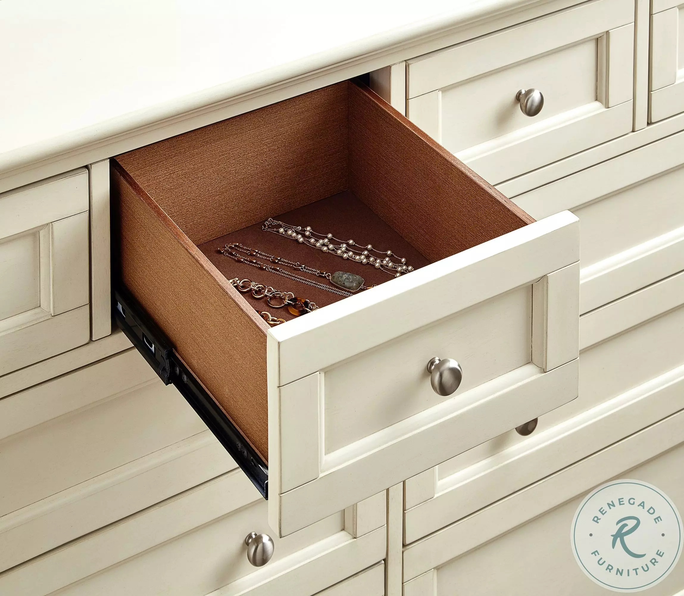 large cream dresser Wyatt Cream Wood Two Tone Fluted Dresser by World Market