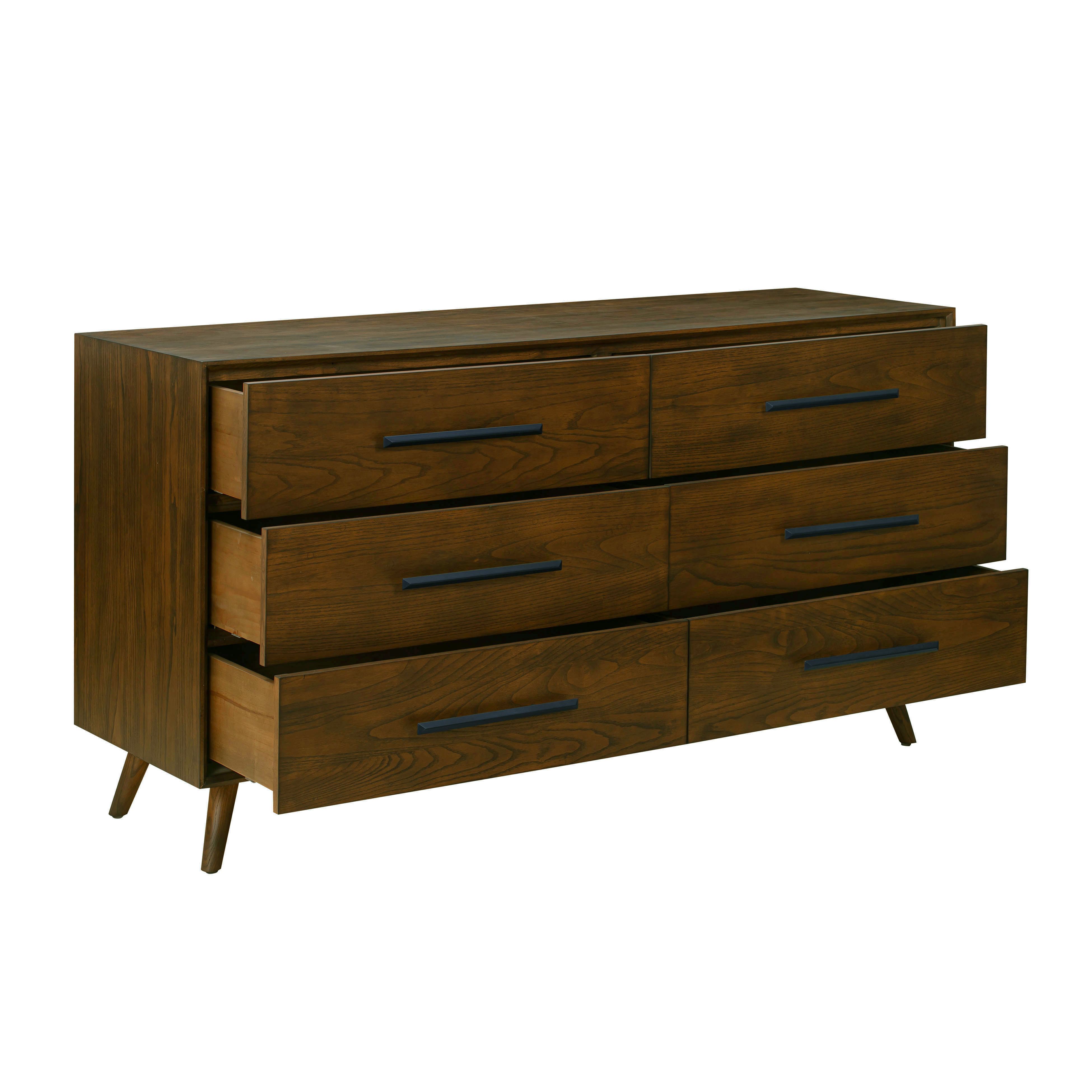 Emery Walnut 6 Drawer Dresser | B940-70 | HomeGalleryStores.com