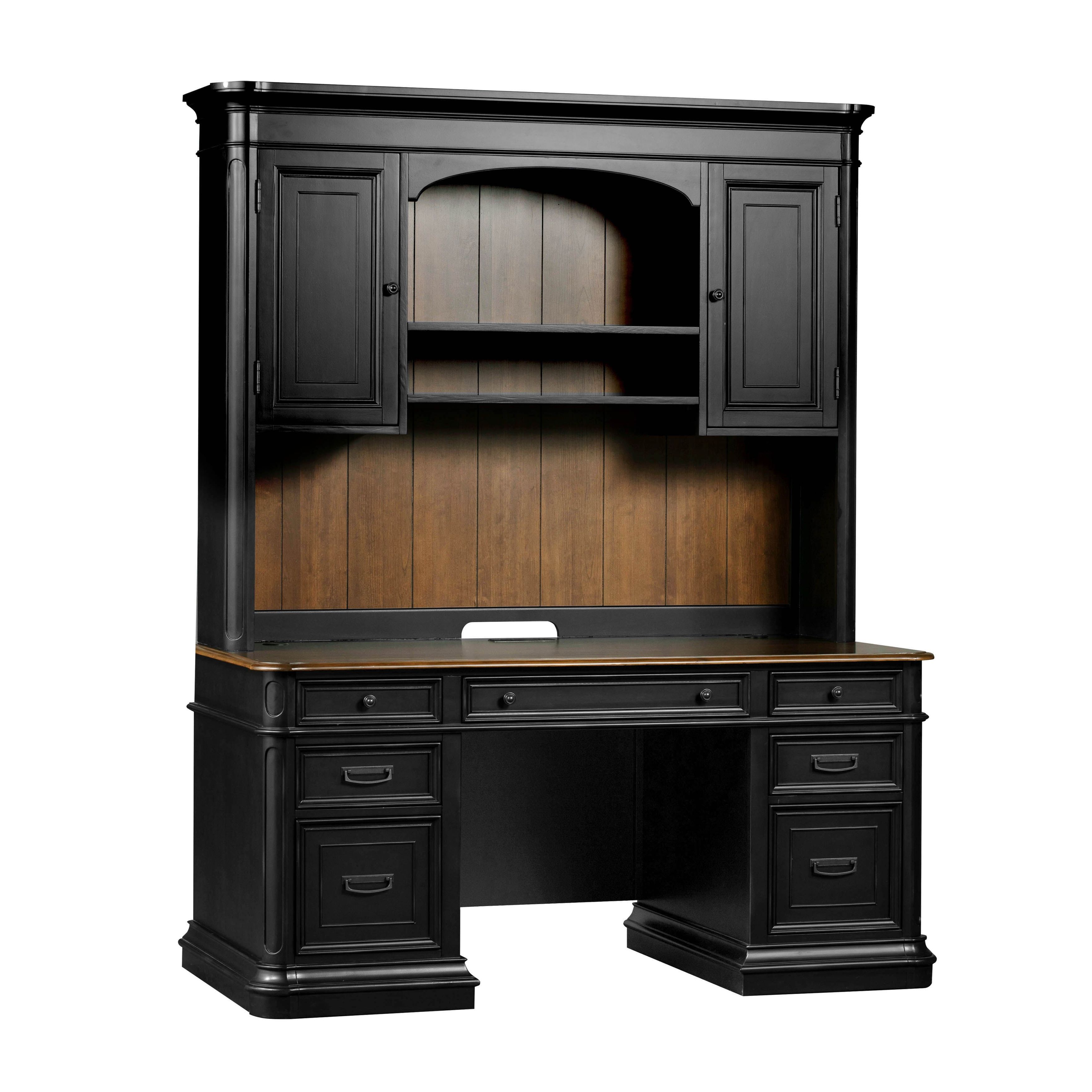 Roanoke Black L-Shaped Home Office Set | H360-50-55
