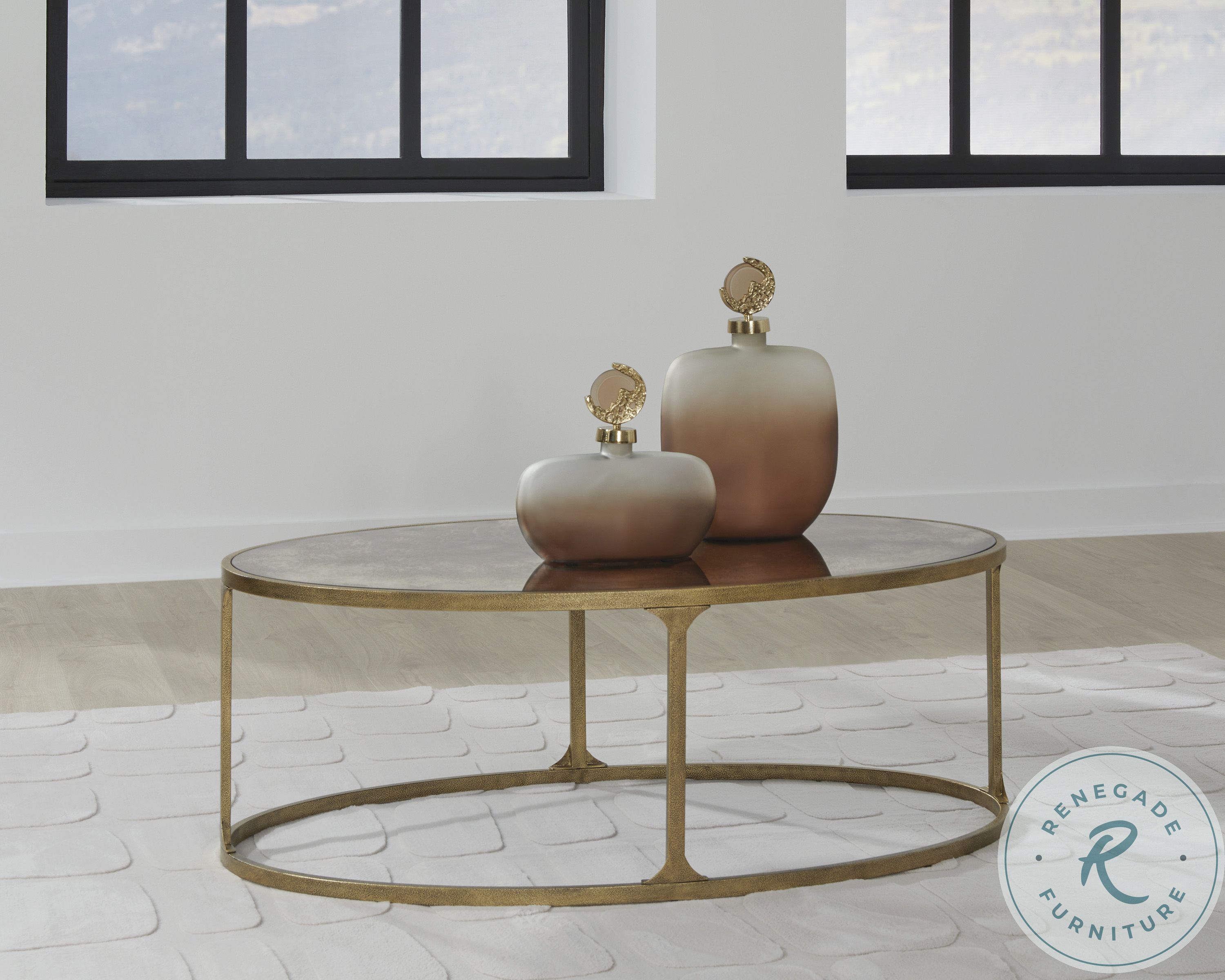 Korajane Antique Gold Coffee Table From Ashley Furniture | Home