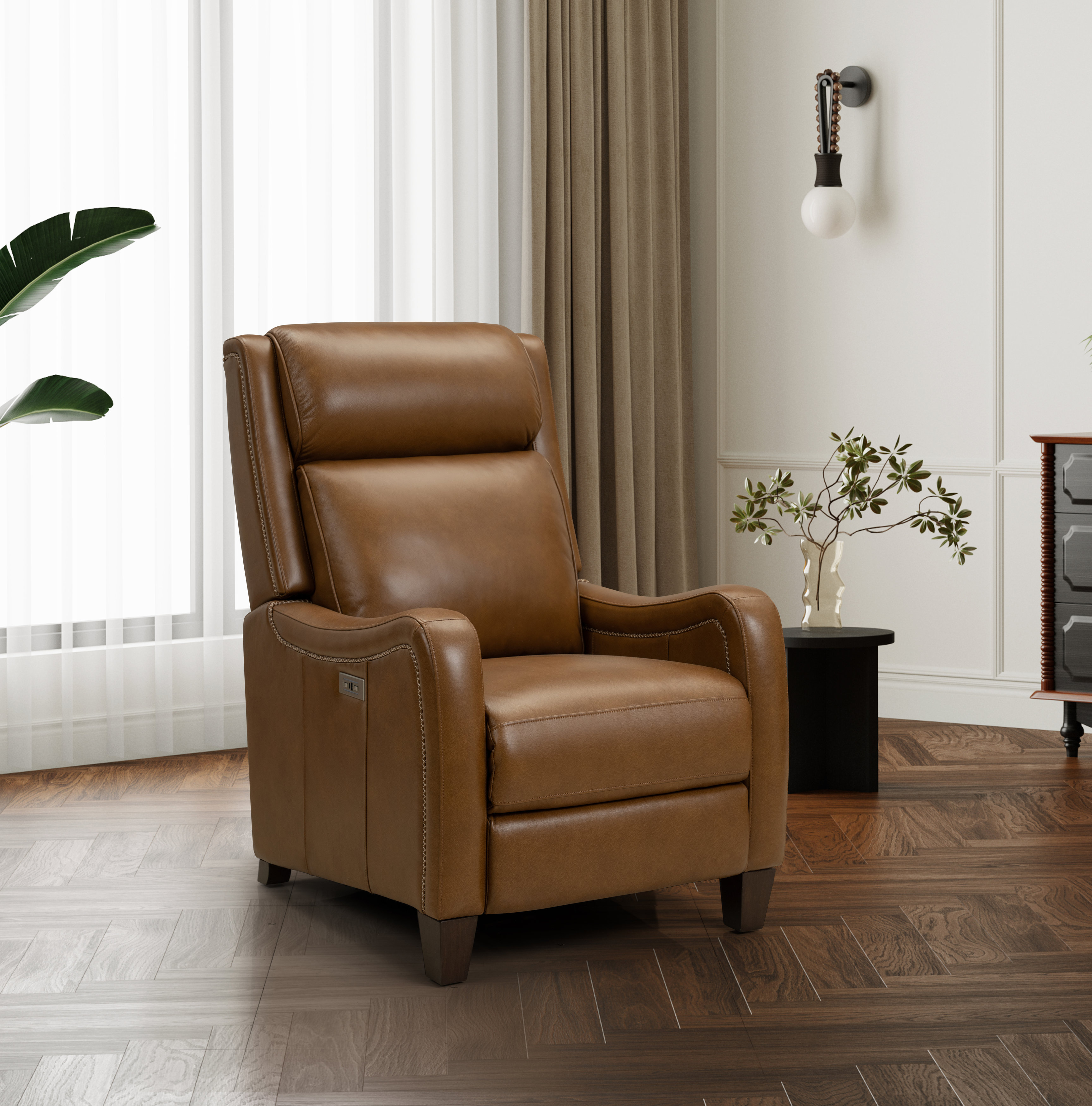 Taylor Elwood Saddle Power Recliner with Power Headrest From