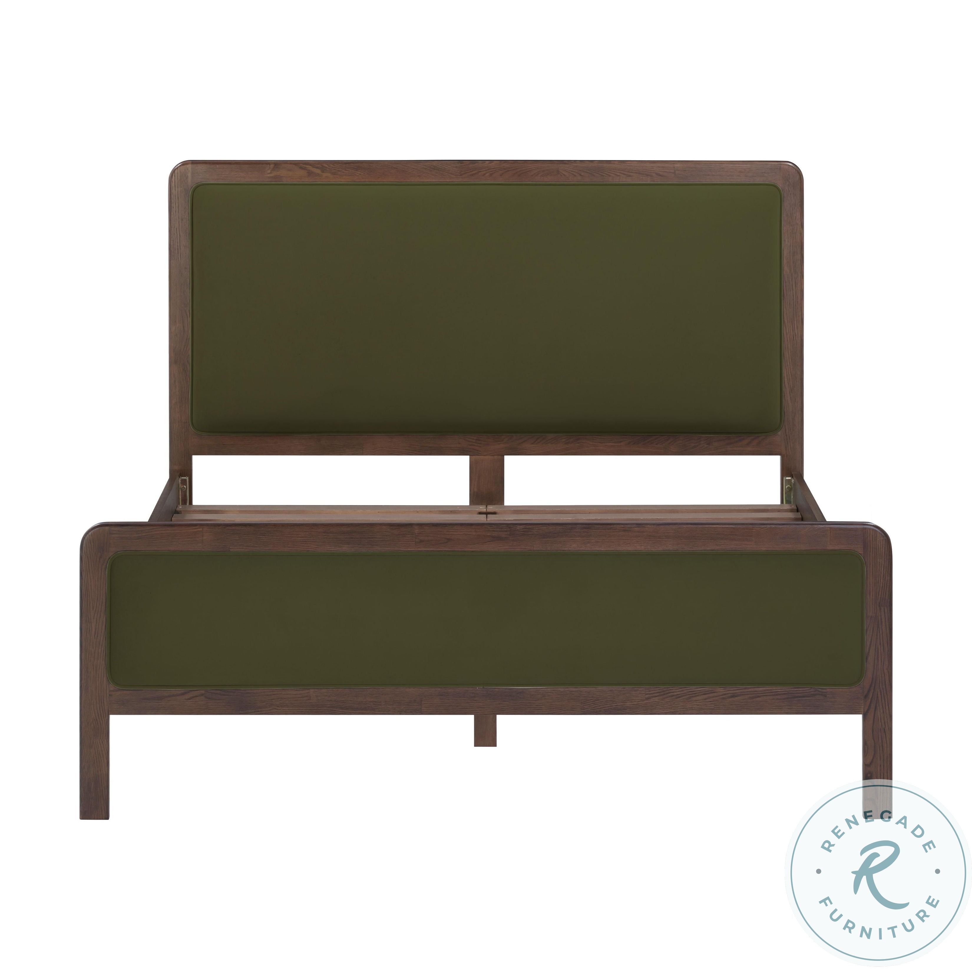 Hella Forest Green Velvet Queen Upholstered Bed From TOV | Coleman