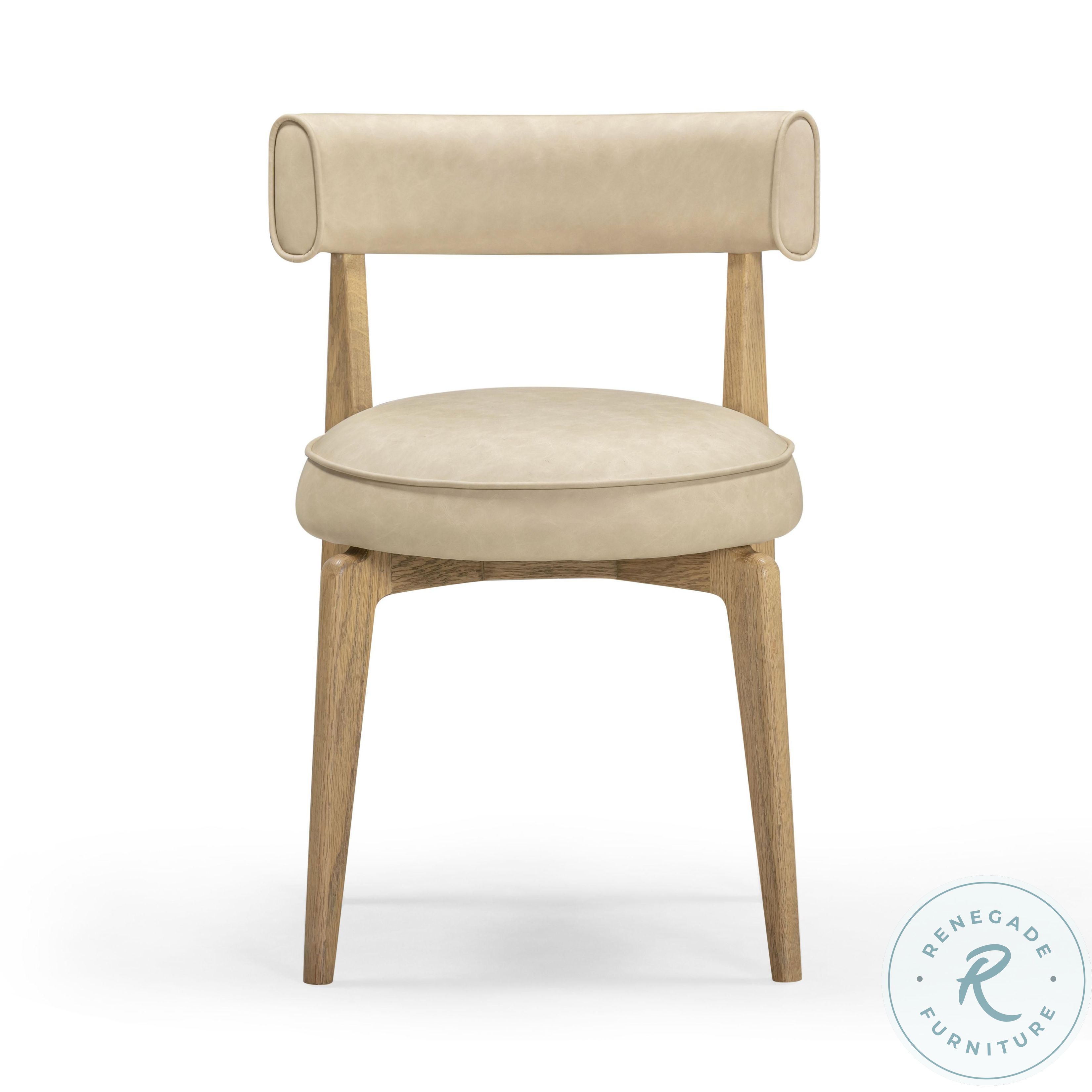 Nikita Cream Performance Vegan Leather Dining Chair From TOV