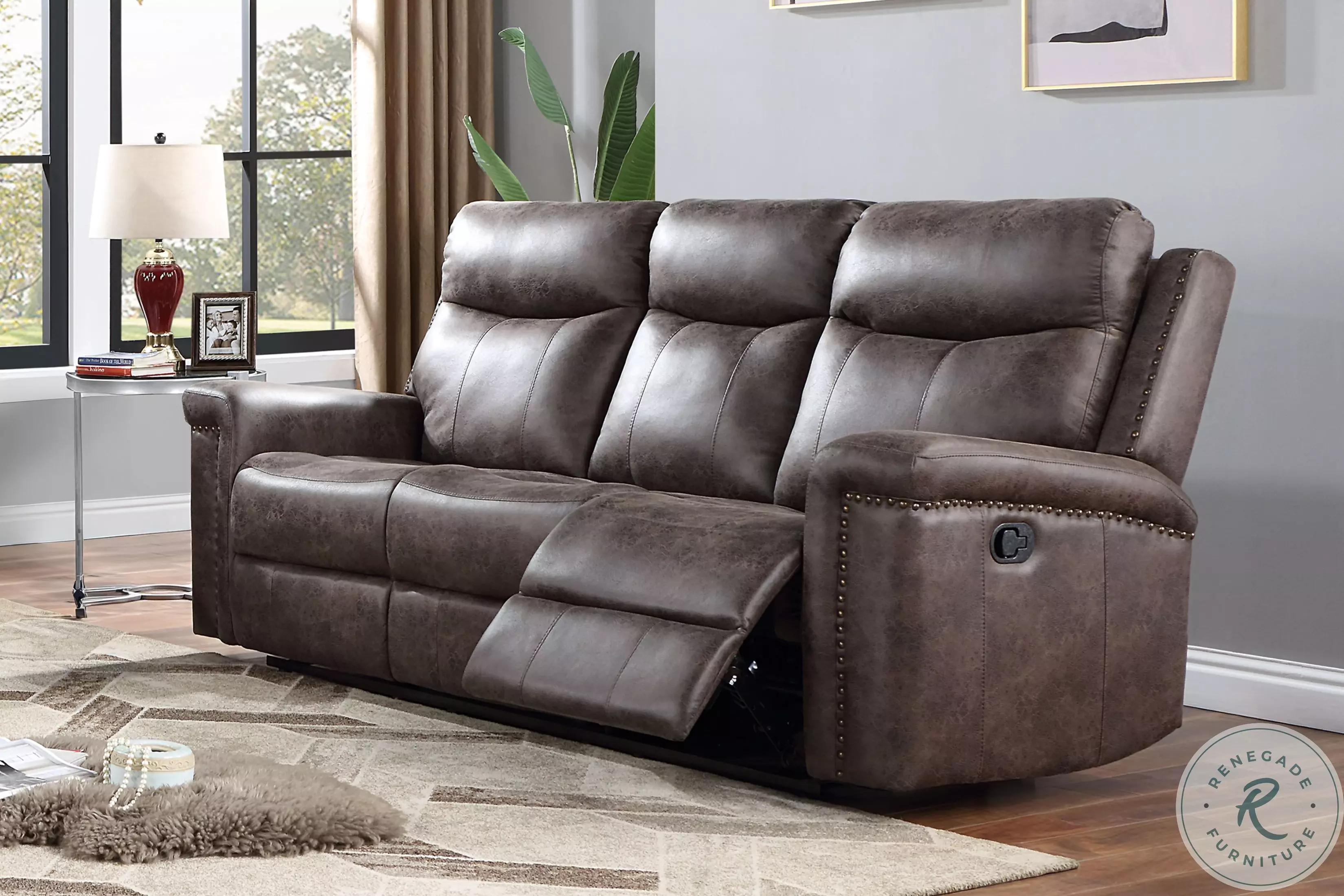 Quade Mocha Power Reclining Sofa Power Footrest From Home Gallery