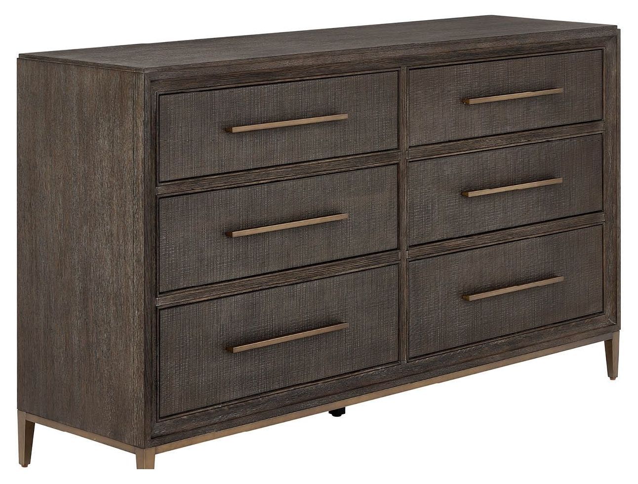 Montclair Cocoa and Silken Fog Upholstered Panel Bedroom Set from