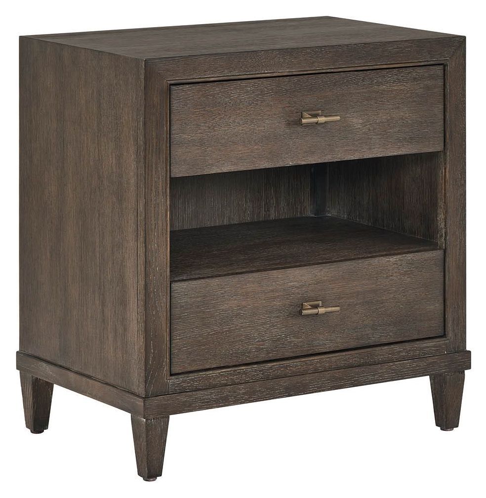 Montclair Cocoa and Silken Fog Upholstered Panel Bedroom Set from